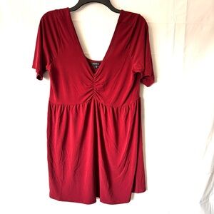 NWOT Torrid Burgundy Dobby Satin Surplice Midi Dress SZ OO SZ 10